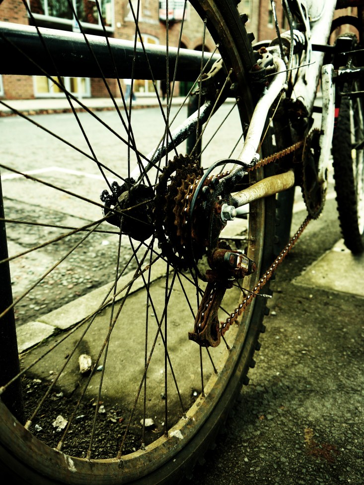 rusty bike chain